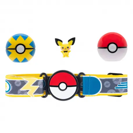 Pokemon Clip'n'Go Poké Ball Belt Set Poké Ball, Quick Ball & Pichu (przedsprzedaż)