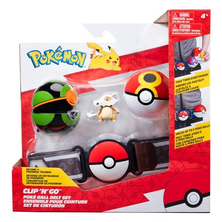 Pokemon Clip'n'Go Poké Ball Belt Set Repeat Ball, Dusk Ball & Cubone (przedsprzedaż)