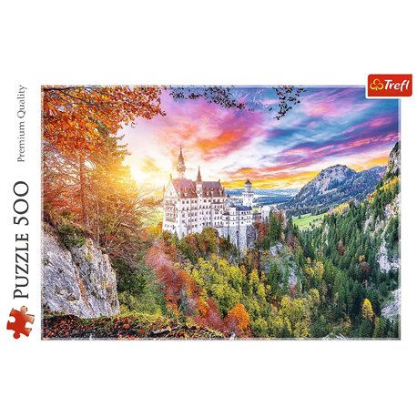 Puzzle 500 Widok na zamek Neuschwanstein