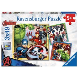 Puzzle dla dzieci 3x49 Marvel Avengers