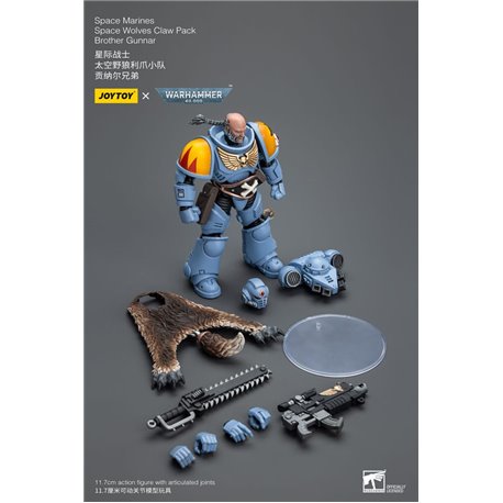 Warhammer 40k Action Figure 1/18 Space Marines Space Wolves Claw Pack Brother Gunnar 12 cm (przedsprzedaż)