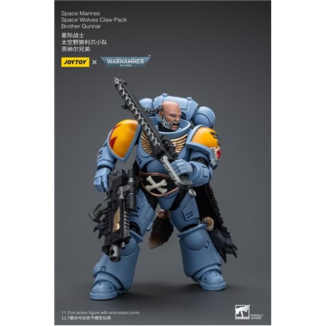 Warhammer 40k Action Figure 1/18 Space Marines Space Wolves Claw Pack Brother Gunnar 12 cm (przedsprzedaż)