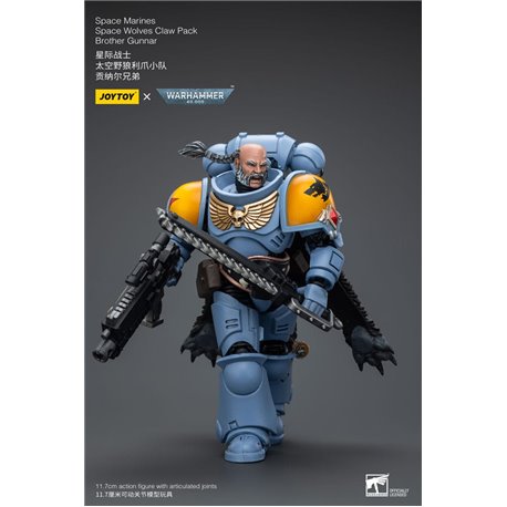 Warhammer 40k Action Figure 1/18 Space Marines Space Wolves Claw Pack Brother Gunnar 12 cm (przedsprzedaż)