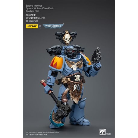 Warhammer 40k Action Figure 1/18 Space Marines Space Wolves Claw Pack Brother Olaf 12 cm (przedsprzedaż)