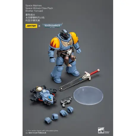 Warhammer 40k Action Figure 1/18 Space Marines Space Wolves Claw Pack Brother Torrvald 12 cm (przedsprzedaż)