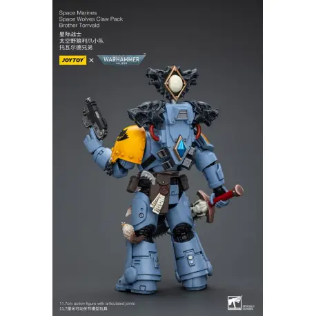 Warhammer 40k Action Figure 1/18 Space Marines Space Wolves Claw Pack Brother Torrvald 12 cm (przedsprzedaż)