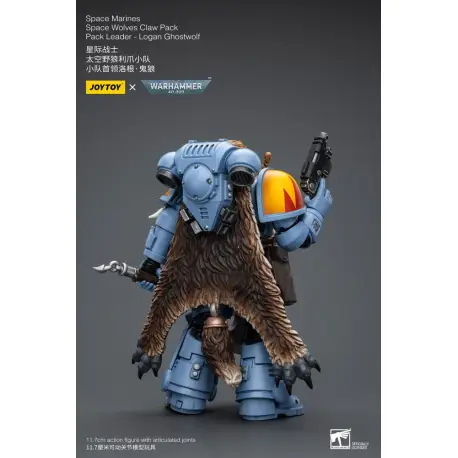 Warhammer 40k Action Figure 1/18 Space Marines Space Wolves Claw Pack Pack Leader -Logan Ghostwolf 12 cm (przedsprzedaż)