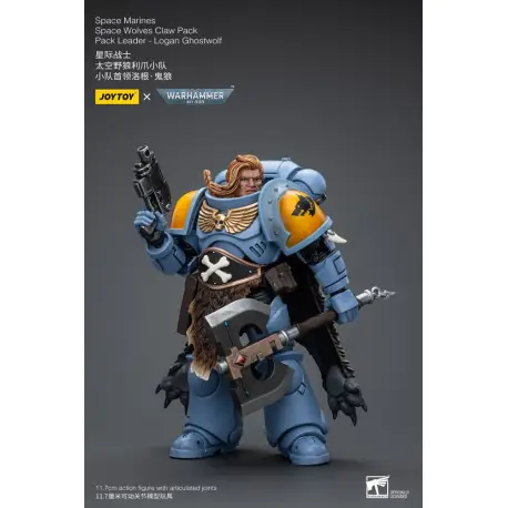 Warhammer 40k Action Figure 1/18 Space Marines Space Wolves Claw Pack Pack Leader -Logan Ghostwolf 12 cm (przedsprzedaż)