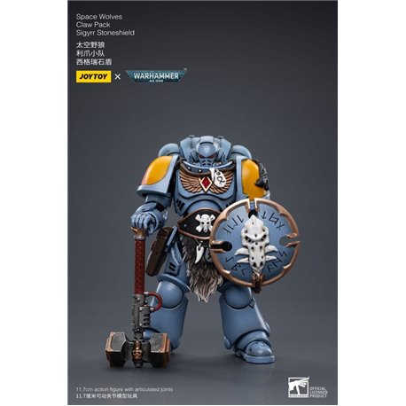 Warhammer 40k Action Figure 1/18 Space Wolves Claw Pack Sigyrr Stoneshield 12 cm (przedsprzedaż)