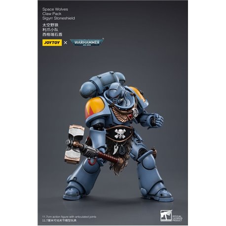 Warhammer 40k Action Figure 1/18 Space Wolves Claw Pack Sigyrr Stoneshield 12 cm (przedsprzedaż)