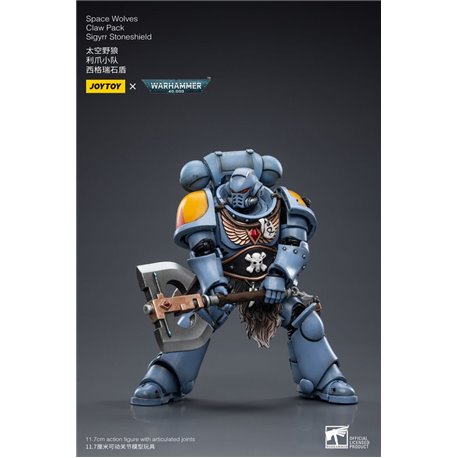 Warhammer 40k Action Figure 1/18 Space Wolves Claw Pack Sigyrr Stoneshield 12 cm (przedsprzedaż)