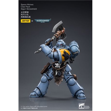 Warhammer 40k Action Figure 1/18 Space Wolves Claw Pack Sigyrr Stoneshield 12 cm (przedsprzedaż)