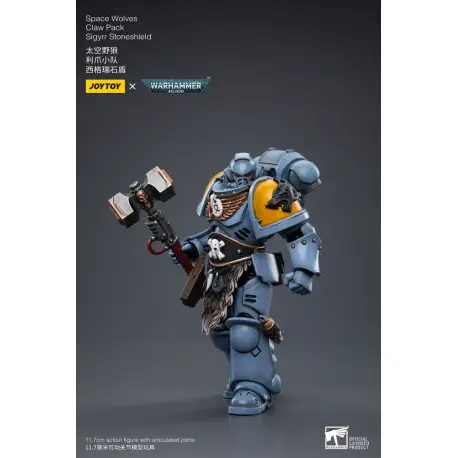 Warhammer 40k Action Figure 1/18 Space Wolves Claw Pack Sigyrr Stoneshield 12 cm (przedsprzedaż)