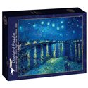Puzzle 1000 Gwiaździsta noc nad Ronem Van Gogh