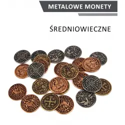 Metalowe monety - Średniowieczne (zestaw 24 monet)