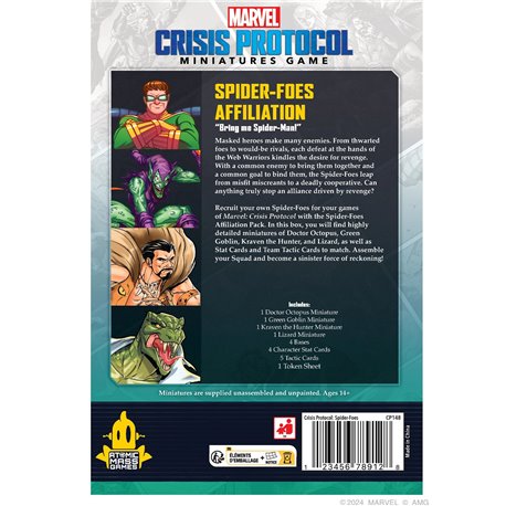 Marvel: Crisis Protocol - Spider-Foes Affiliation Pack (przedsprzedaż)