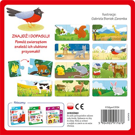 Kapitan Nauka - Co Jedzą Zwierzęta? - Puzzle Malucha (przedsprzedaż)