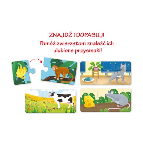 Kapitan Nauka - Co Jedzą Zwierzęta? - Puzzle Malucha (przedsprzedaż)