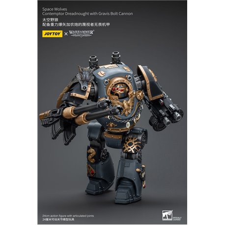 Warhammer The Horus Heresy Action Figure 1/18 Space Wolves Contemptor Dreadnought with Gravis Bolt Cannon 12 cm (przedsprzedaż)