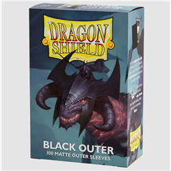 Dragon Shield - Standard Size Outer Sleeves - Matte Black (100)