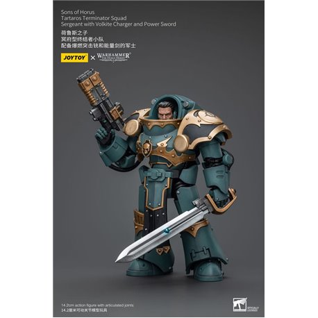 Warhammer The Horus Heresy Action Figure 1/18 Tartaros Terminator Squad Sergeant With V. Charger And Power Sword (przedsprzedaż)