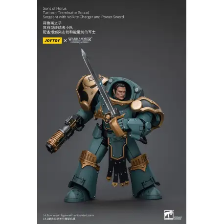 Warhammer The Horus Heresy Action Figure 1/18 Tartaros Terminator Squad Sergeant With V. Charger And Power Sword (przedsprzedaż)