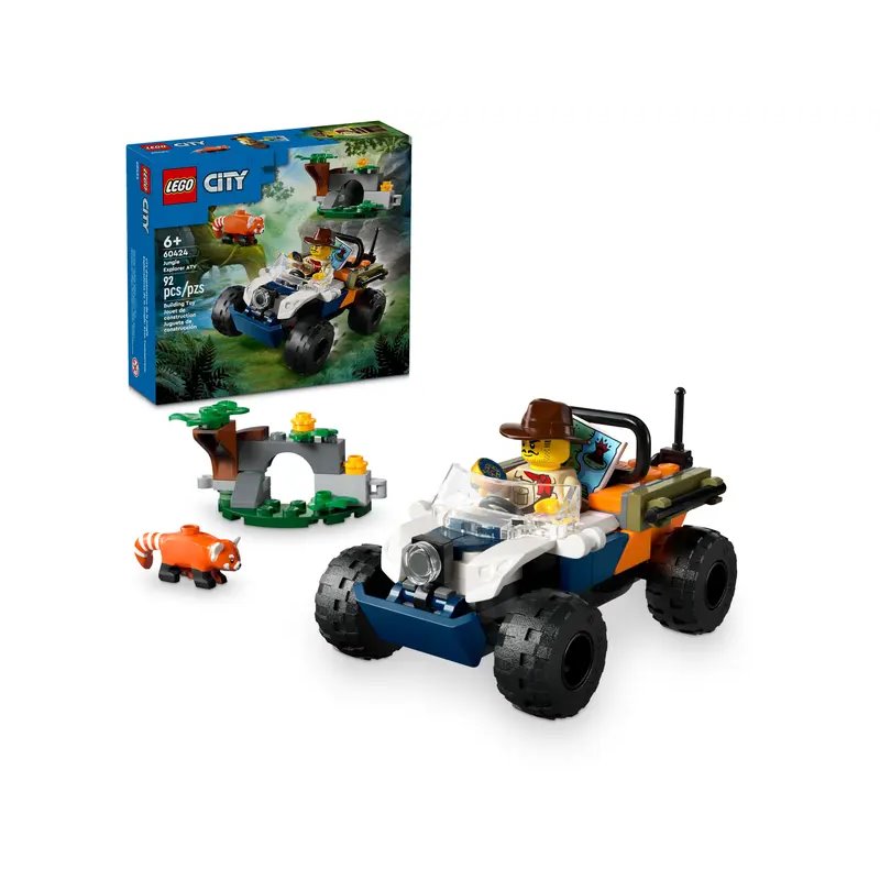 LEGO City 60424 Quad Badacza Dżungli z Pandą Czerwoną (przedsprzedaż)