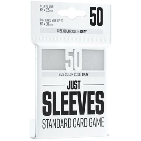 Gamegenic: Just Sleeves - Standard Card Game Sleeves (66x91 mm), Białe, 50 sztuk