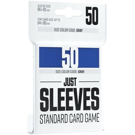 Gamegenic: Just Sleeves - Standard Card Game Sleeves (66x91 mm), Niebieskie, 50 sztuk