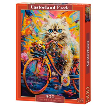 Puzzle 500 Kitten's Floral Ride