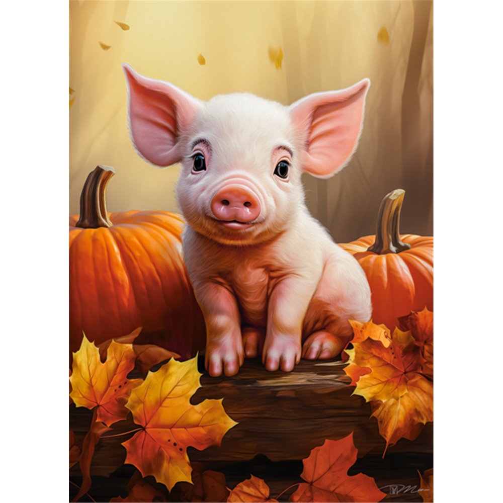 Puzzle 300 Cute Fall Piglet