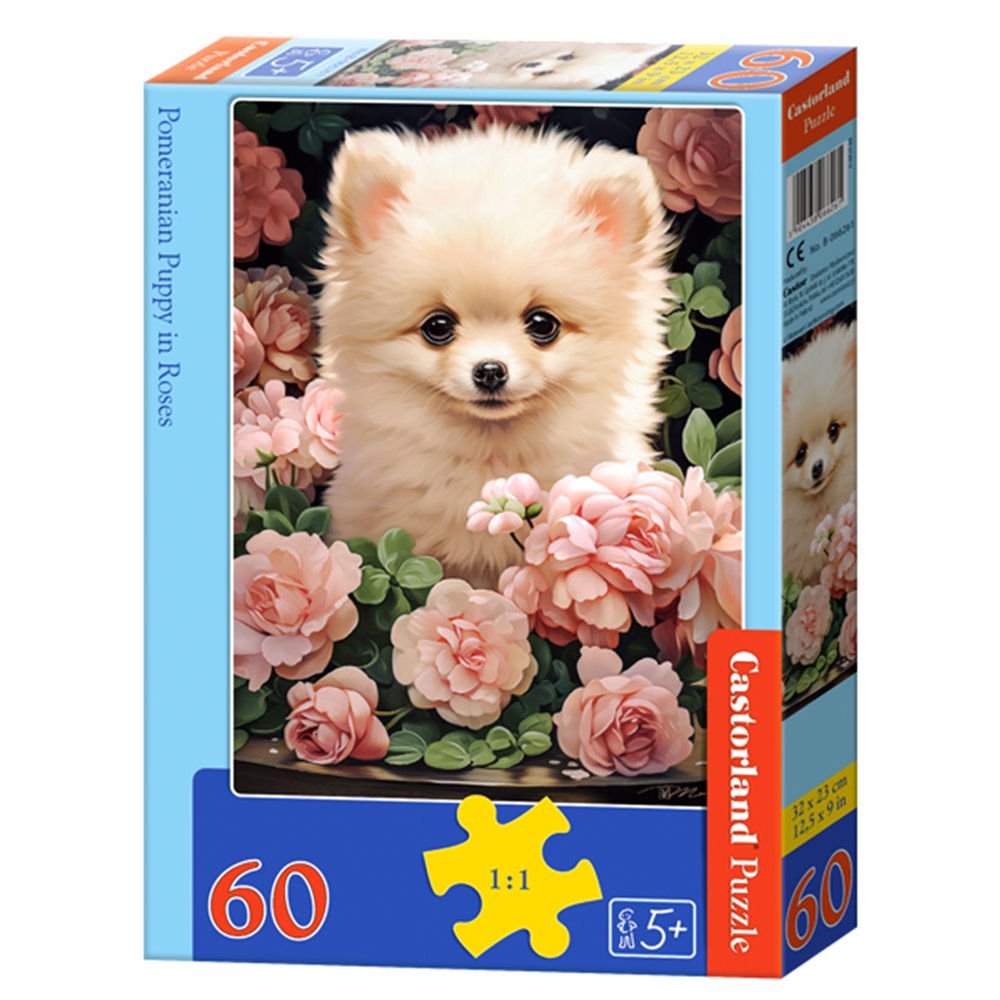 Puzzle 300 Pomeranian Puppy in Roses