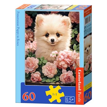 Puzzle 300 Pomeranian Puppy in Roses