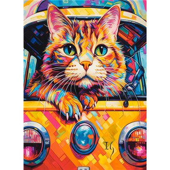 Puzzle 100 Cat Bus Travel