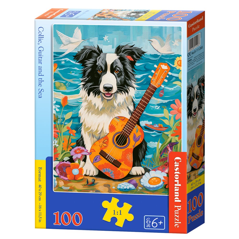 Puzzle 100 Collie, Guitar and the Sea