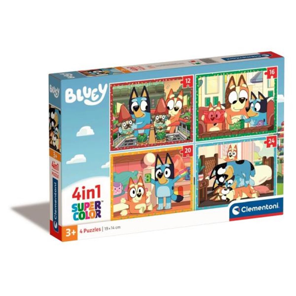 Puzzle 4w1 Super Kolor Bluey