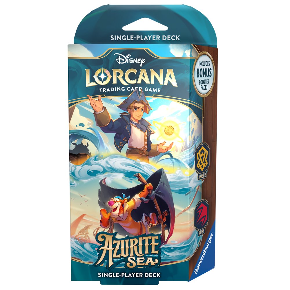 Disney Lorcana Azurite Sea Starter Deck Jim Hawkins & Tigger