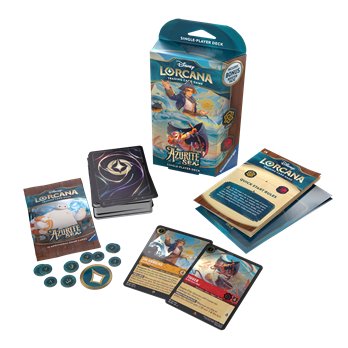 Disney Lorcana Azurite Sea Starter Deck Jim Hawkins & Tigger