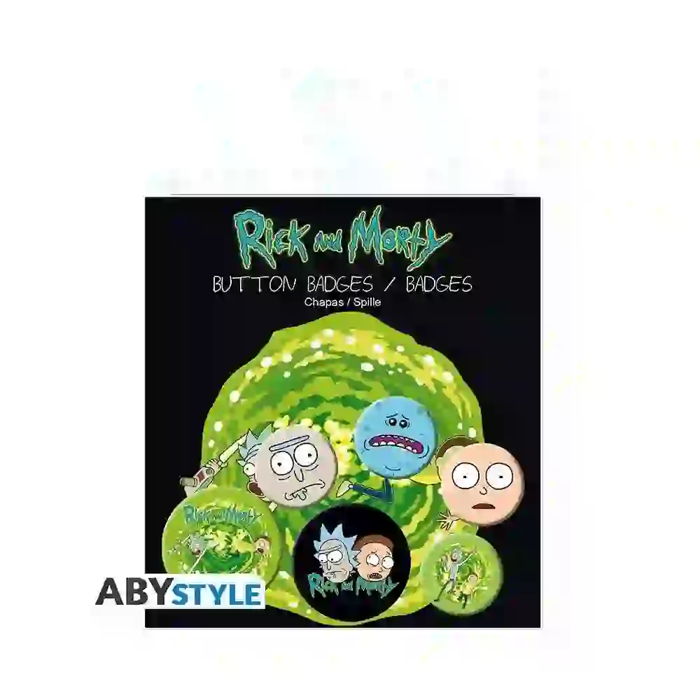 Rick i Morty Zestaw przypinek - Postaci