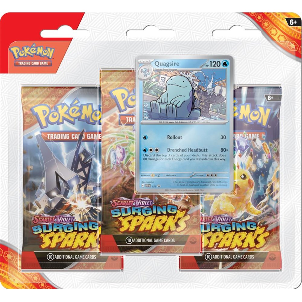 Pokemon TCG: Surging Sparks - 3-Pack Blister - Quagsire