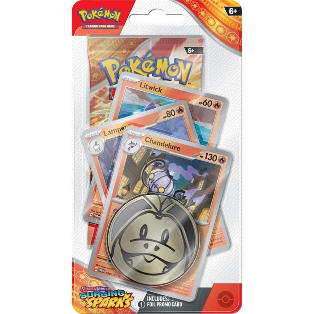 Pokemon TCG: Surging Sparks - Premium Checklane Blister - Chandelur