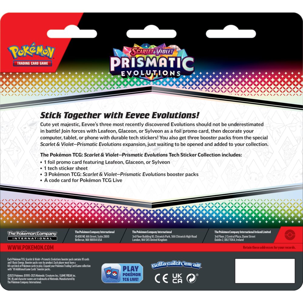 Pokemon TCG: Prismatic Evolutions - Tech Sticker Bundle (12)