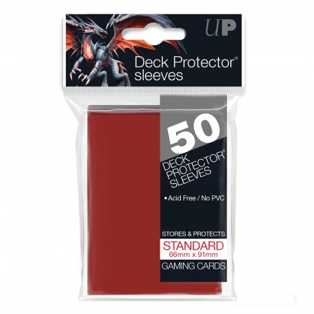 Ultra-Pro Koszulki Deck Protector Standard 66x91 - Czerwony (50szt)