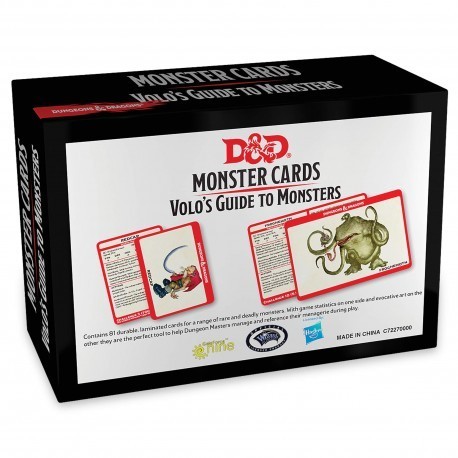 D&D Monster Cards - Volo`s Guide To Monsters (81 Cards)