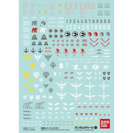 Gundam Decal 107 MS Gundam Unicorn Multiuse 1