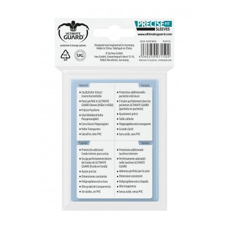 Ultimate Guard Koszulki Precise-Fit Standard Size Transparent (100)