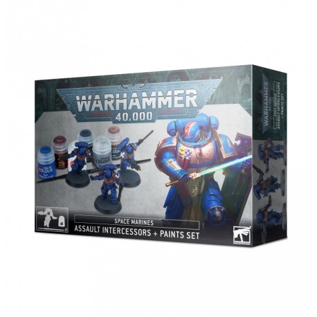 Warhammer 40k Space Marines Assault Intercessors + Paints Set