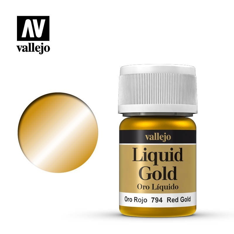 Vallejo Liquid Gold 70.794 Red Gold (Alcohol Based) 35ml (215)