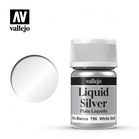 Vallejo Liquid Gold 70.796 White Gold (Alcohol Based) 35ml (217)