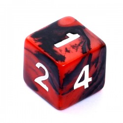 Komplet kości REBEL RPG - Dwukolorowe - Czerwono-czarne